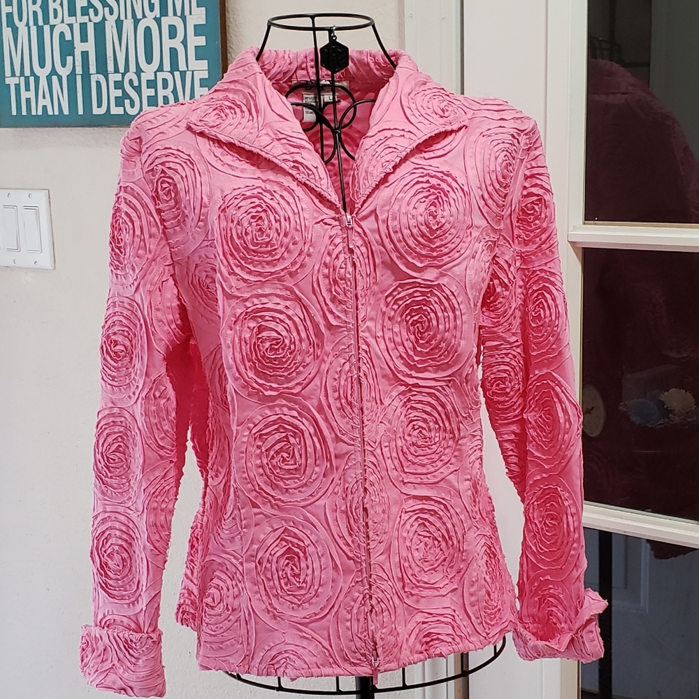 Beautiful Pink Rosette Jacket